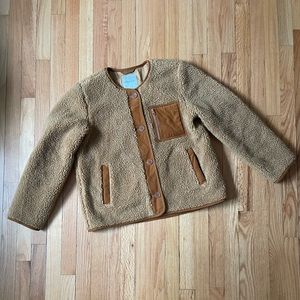 Madewell sherpa with corduroy trim Teddy jacket Medium